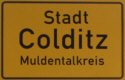 Ortseingangsschild von Colditz