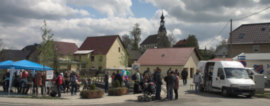 Der Dorfplatz neben der Krone