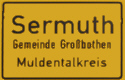 Ortseingangsschild von Sermuth